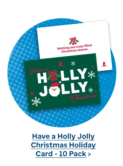 Have a Holly Jolly Christmas Holiday Card - 10 pk